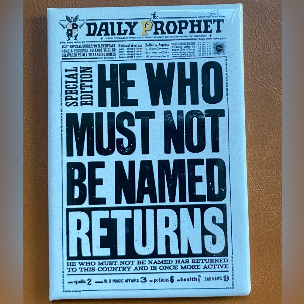 Wizarding World Harry Potter Daily Prophet Headlines Magnet
